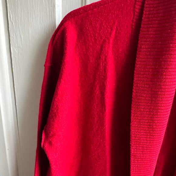Eileen Fisher Boxy Wool Cardigan Sweater Red Petite - Picture 5 of 8